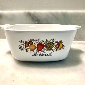 Vintage Corning Ware Le Persil Spice of Life Pan Multicolor Casserole Dish 700ml